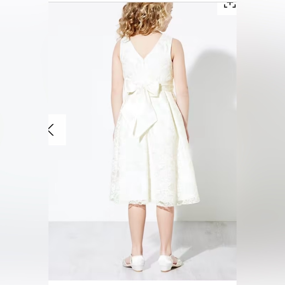 John Lewis Heirloom Collection Charlotte Lace Bridesmaid Dress, Ivory size 6 - Picture 7 of 16